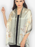 Peony Mint Green Silk Scarf