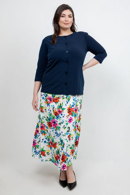 Skirts Vikki Vi Jersey Spring Floral Maxi Skirt