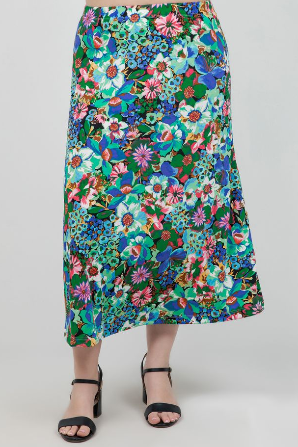 Skirts Vikki Vi Jersey Floral Fantasy Maxi Skirt