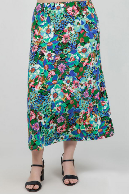 Skirts Vikki Vi Jersey Floral Fantasy Maxi Skirt