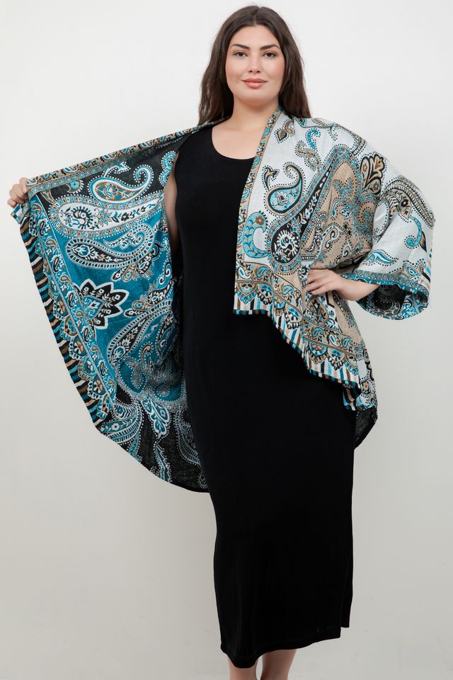 Jackets BOK Style Turquoise Cape