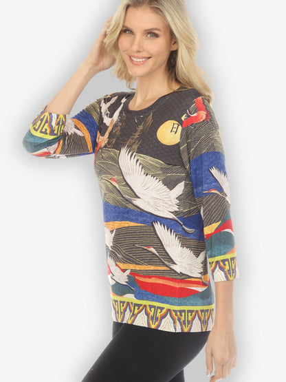 Tops Crane Flying Moon Exclusive Tee