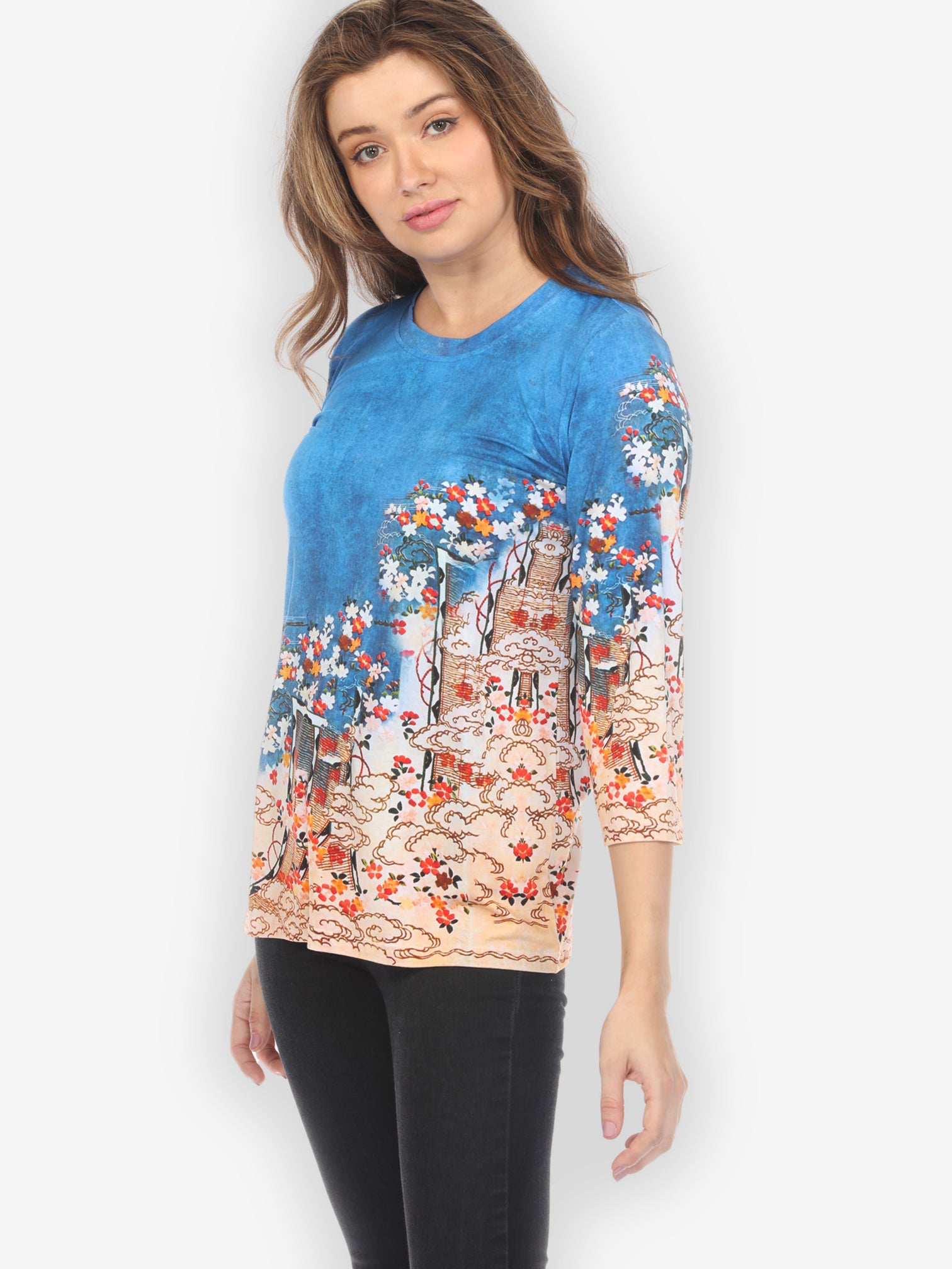 Tops Edo Art Indigo Exclusive Tee