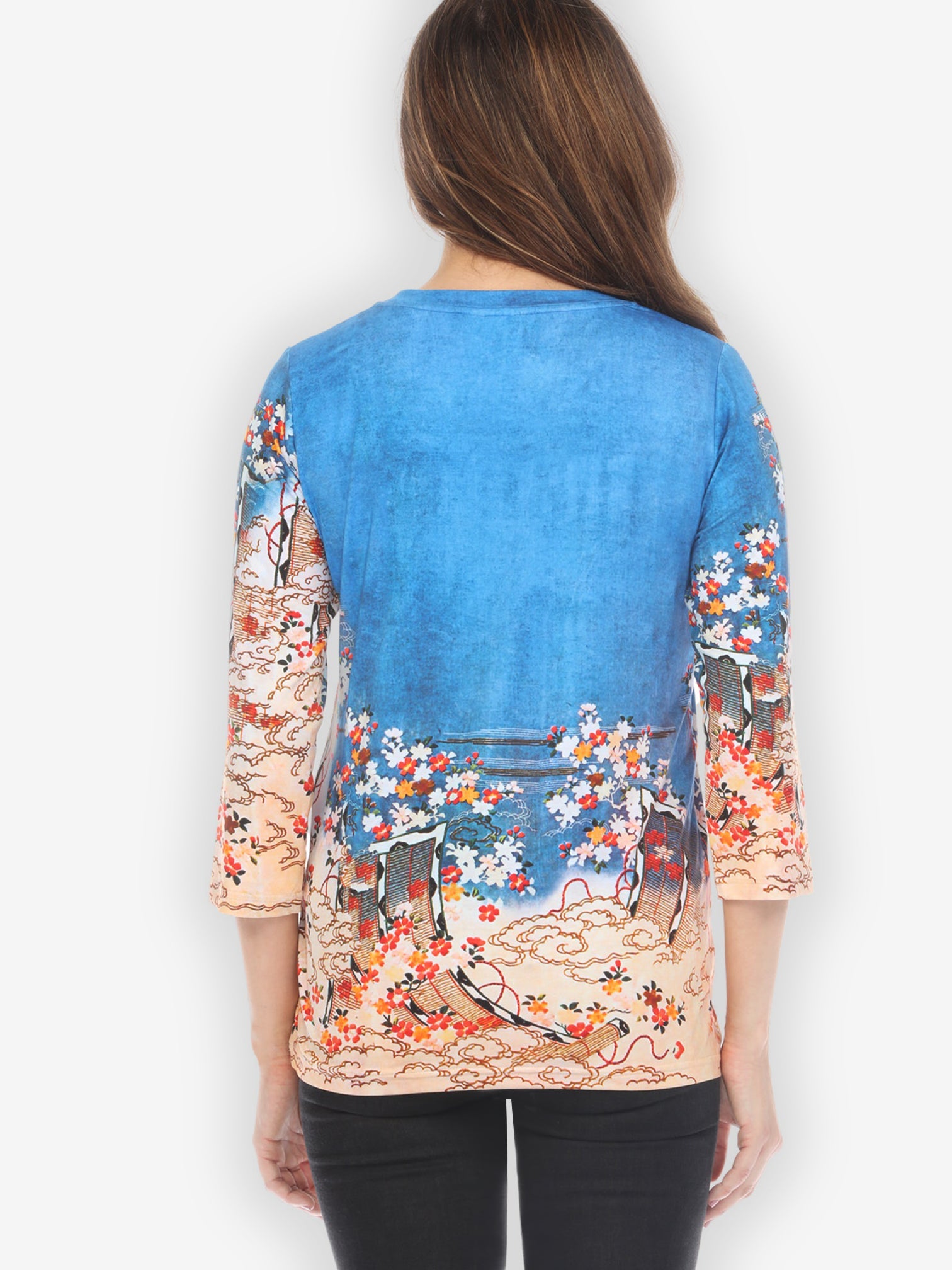 Tops Edo Art Indigo Exclusive Tee