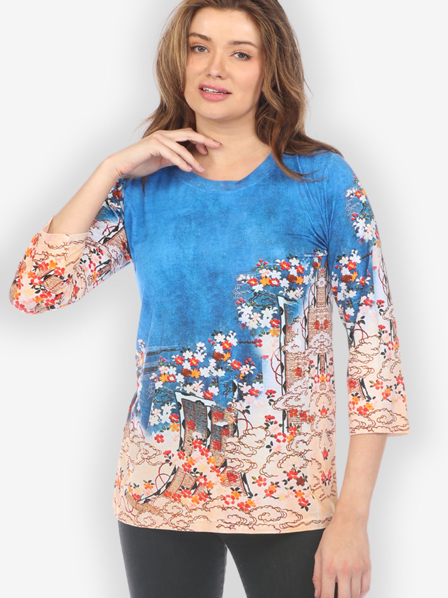 Tops Edo Art Indigo Exclusive Tee