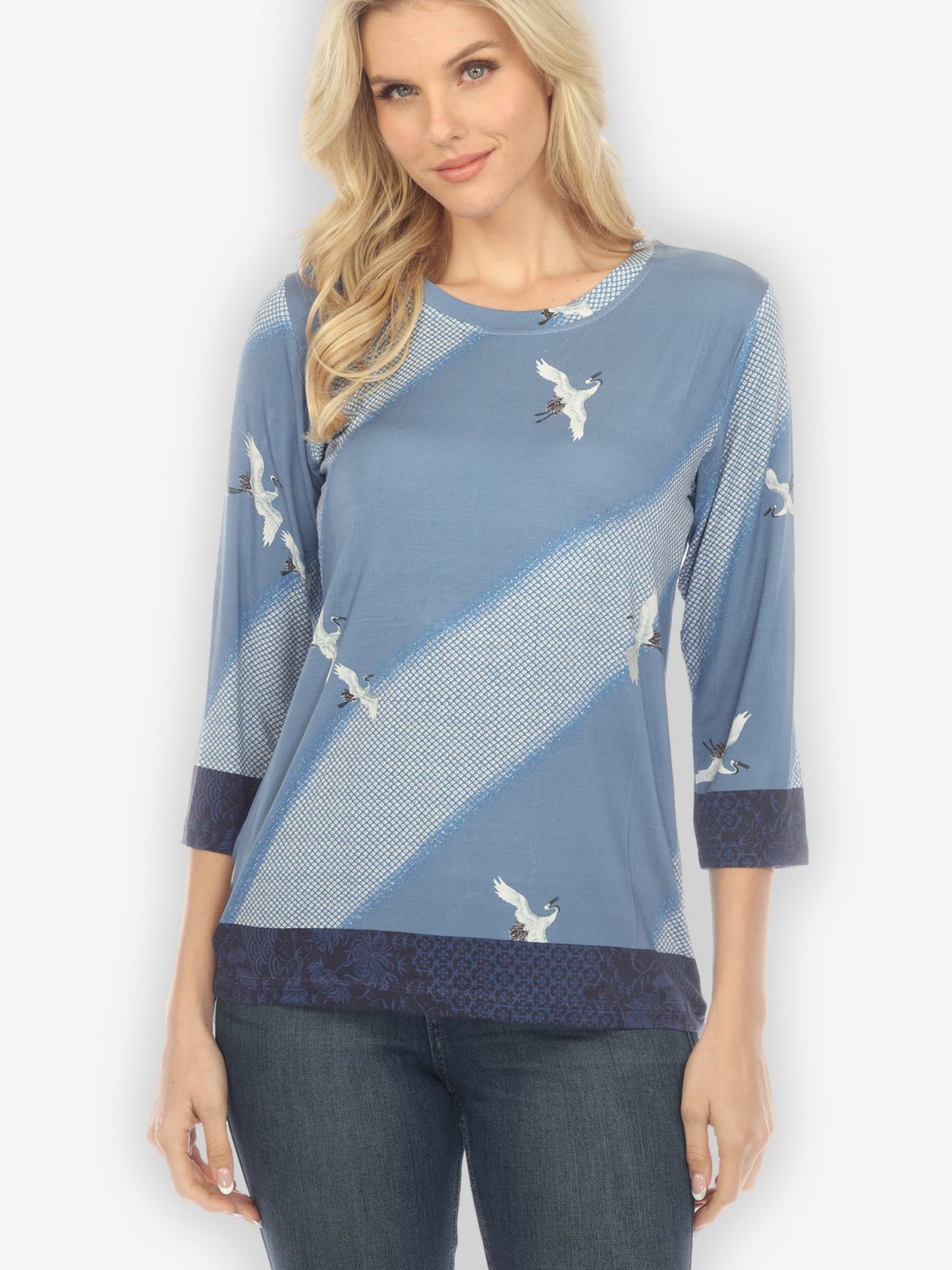 Tops Shibori Flying Crane Exclusive Tee
