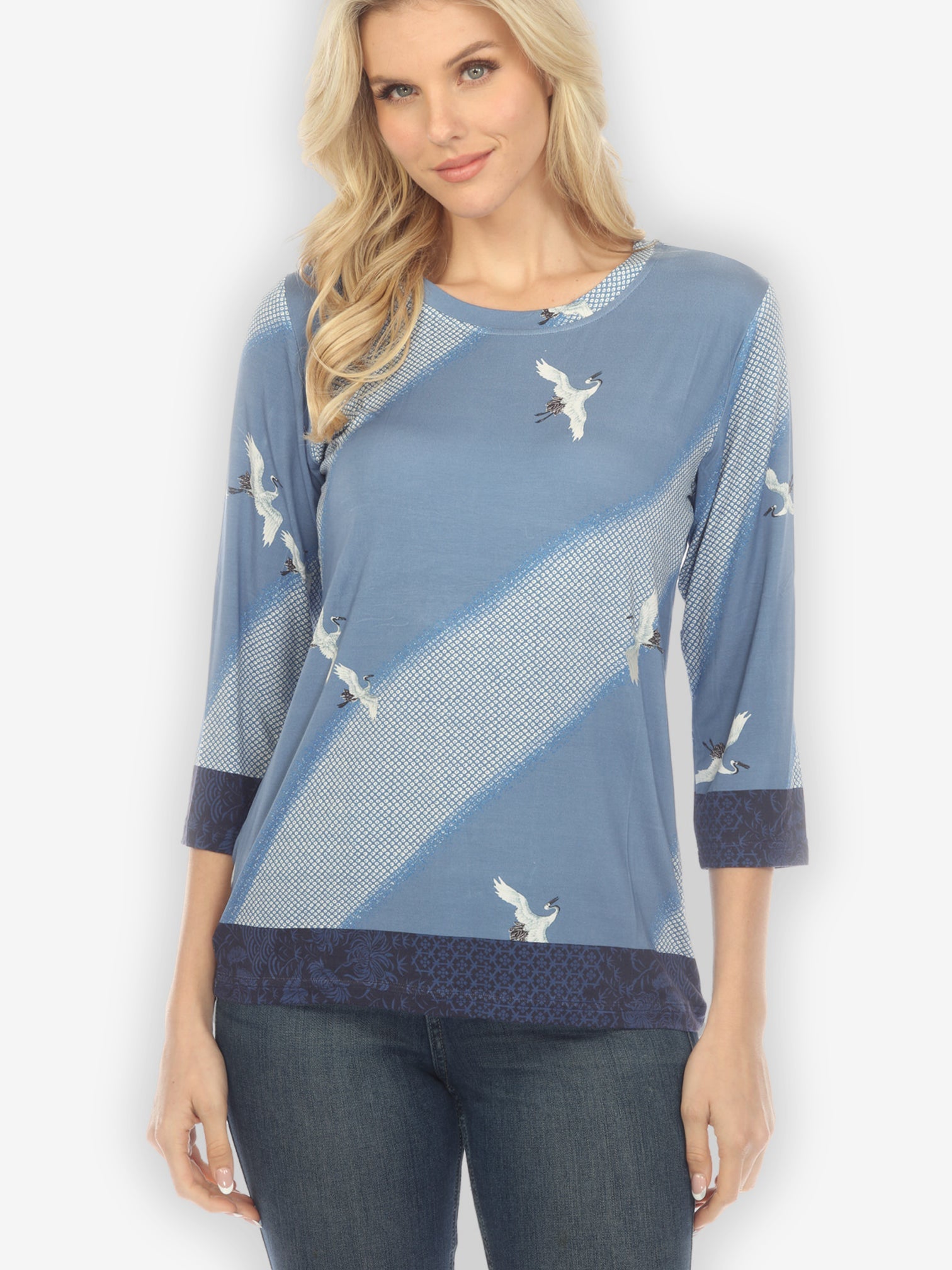 Tops Shibori Flying Crane Exclusive Tee