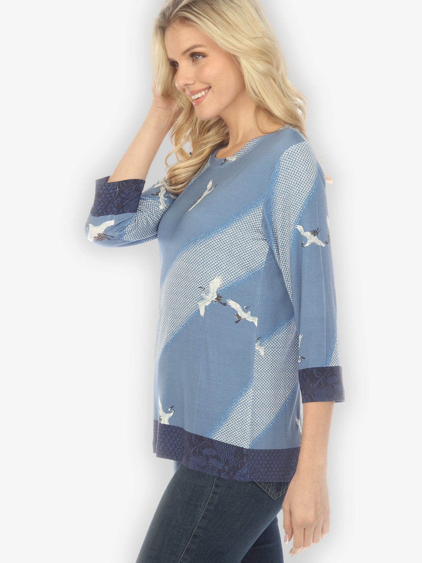 Tops Shibori Flying Crane Exclusive Tee