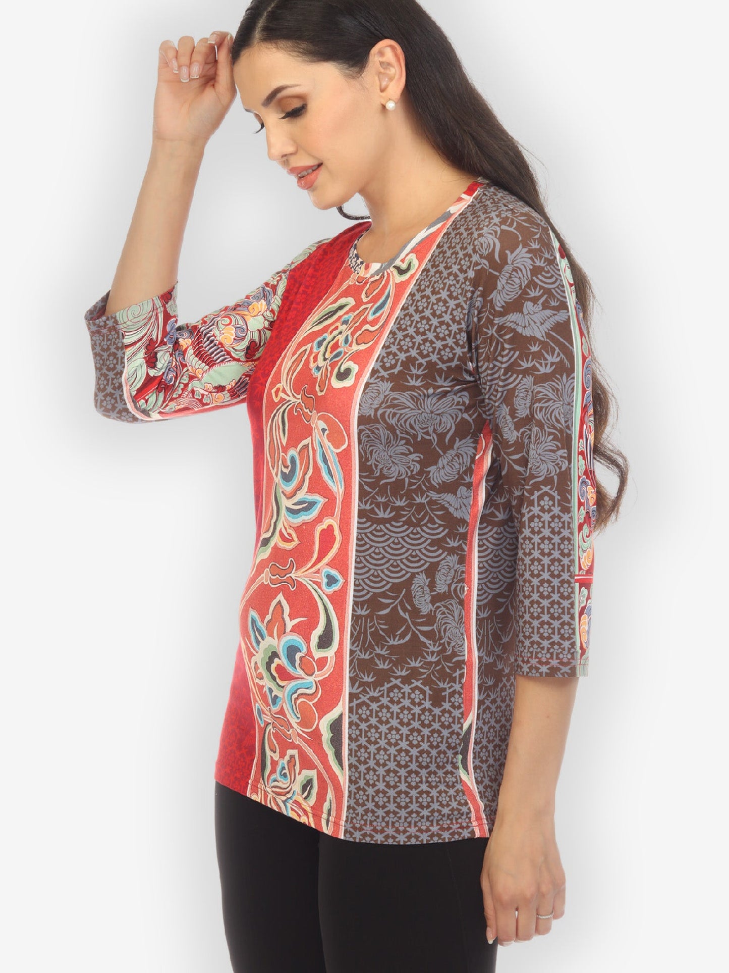 Tops Zen Patchwork Stripe Exclusive Tee