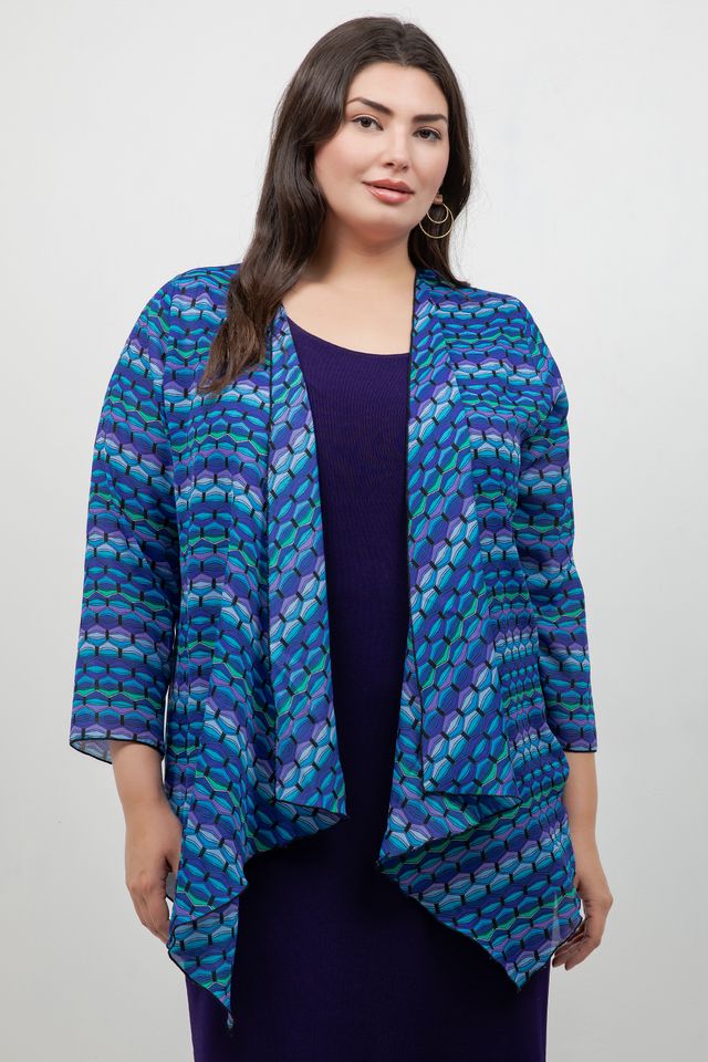 Jackets Vikki Vi Purple Deco Swing Cardigan