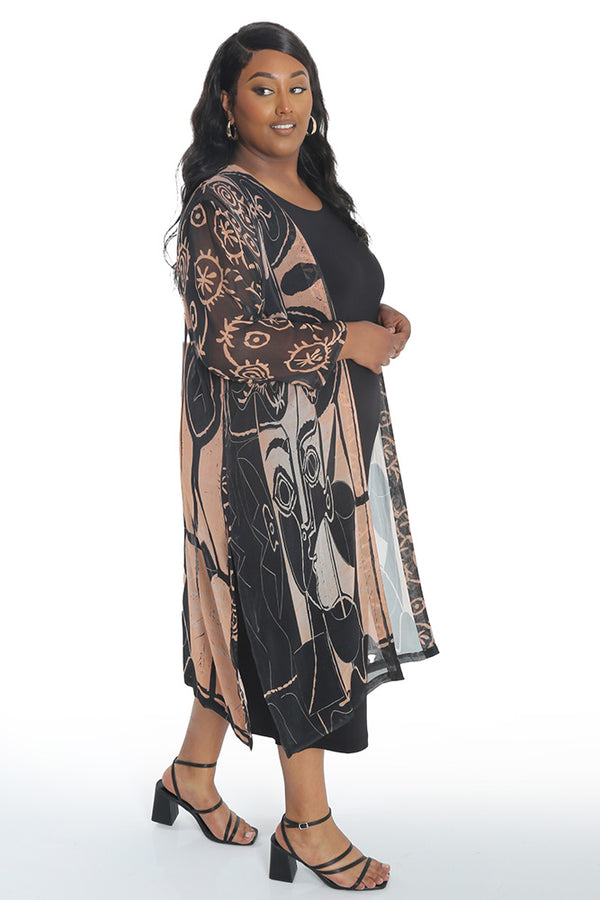 Sterling Black and Tan Maxi Duster
