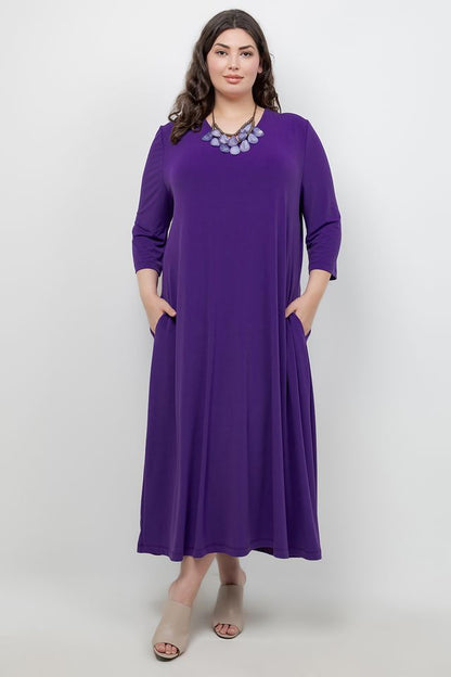 Dresses Vikki Vi Jersey Iris V Neck Pocket Dress