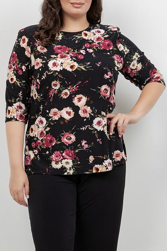 Vikki Vi Jersey Petite Rose 3/4 Sleeve Top