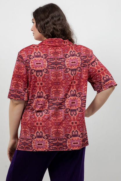 Vikki Vi Jersey Byzantine Spice Camp Shirt
