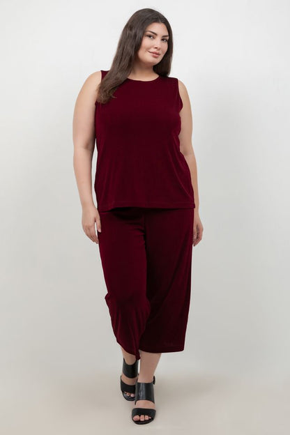 Vikki Vi Classic Shiraz Crop Pant