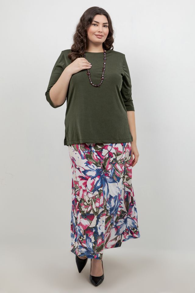 Vikki Vi Jersey Georgia Floral Maxi Skirt