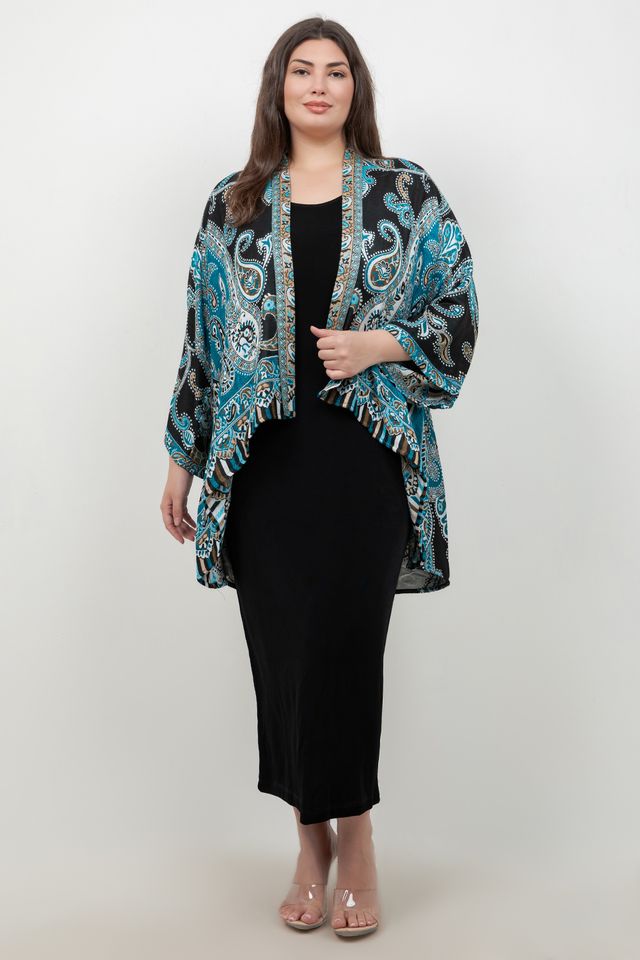 Jackets BOK Style Turquoise Cape