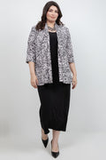 Vikki Vi Jersey Dust Cheetah 3/4 Sleeve Kimono Jacket