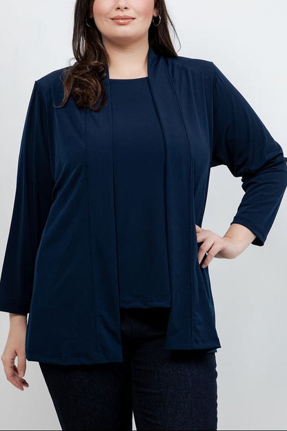 Jackets Vikki Vi Jersey Navy Kimono Jacket