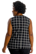 Vikki Vi Jersey Window Pane Tank