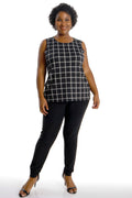 Vikki Vi Jersey Window Pane Tank