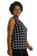 Vikki Vi Jersey Window Pane Tank