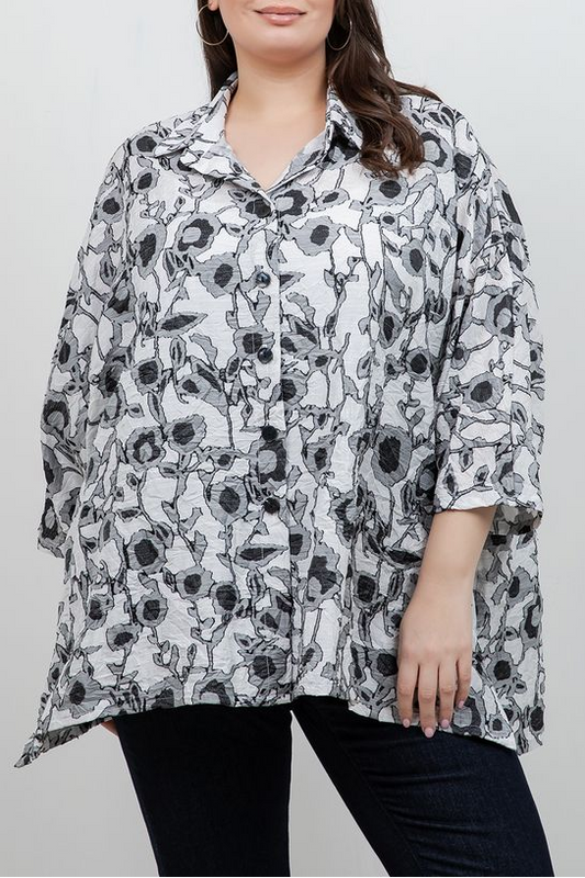 Tops Flower Big Shirt