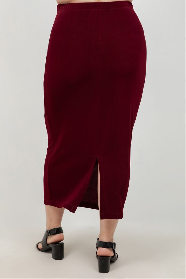 Vikki Vi Classic Shiraz Straight Maxi Skirt
