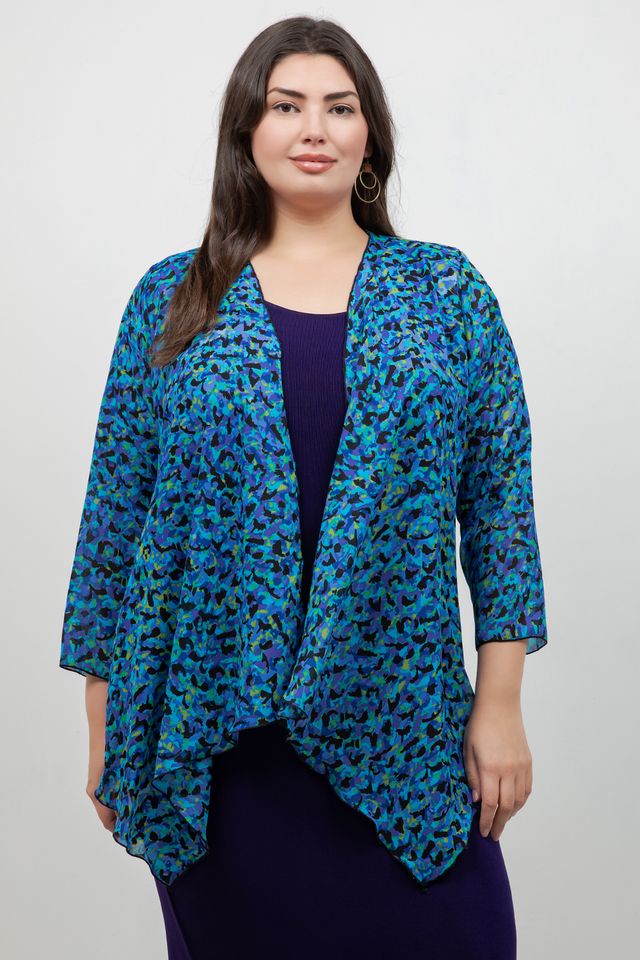 Jackets Vikki Vi Blue Lagoon Swing Cardigan