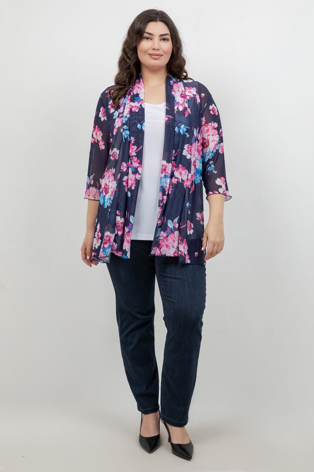 Jackets Mesh Navy Blossom Jacket
