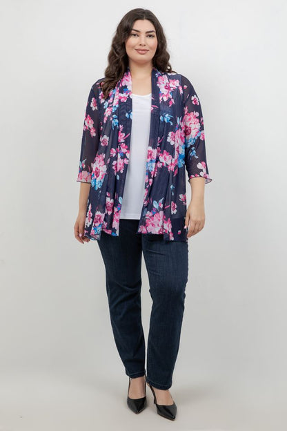Jackets Mesh Navy Blossom Jacket