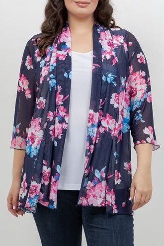Jackets Mesh Navy Blossom Jacket