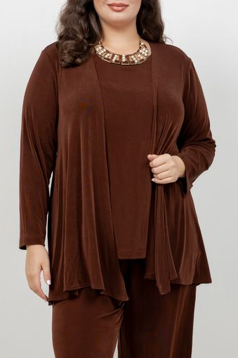 Vikki Vi Classic Bronze Swing Cardigan