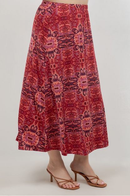 Vikki Vi Jersey Byzantine Spice Maxi Skirt