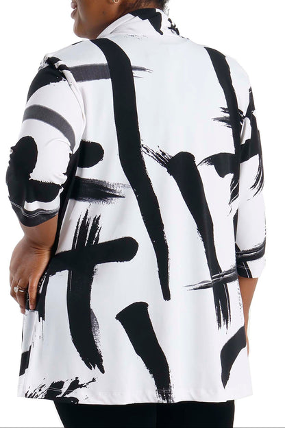 Jackets Vikki Vi Jersey Zen 3/4 Sleeve Kimono Jacket