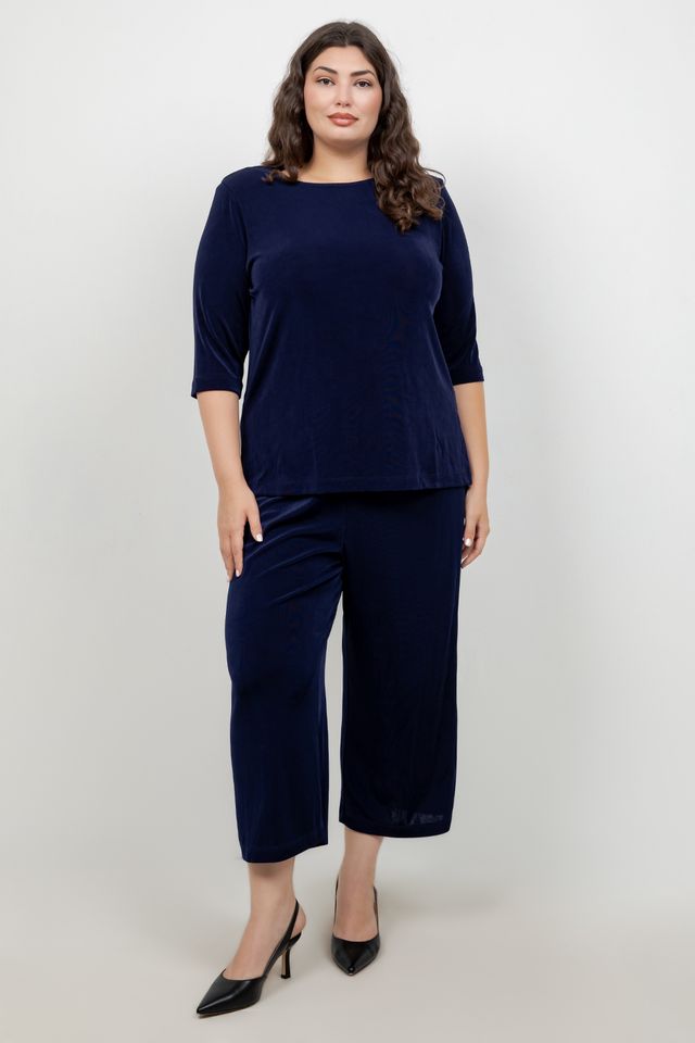Vikki Vi Classic Navy Crop Pant
