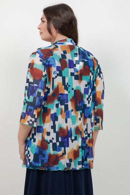 Mesh Navy Mosaic Tide Jacket