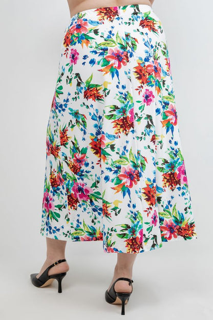Skirts Vikki Vi Jersey Spring Floral Maxi Skirt