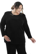 Vikki Vi Classic Black Long Sleeve Tunic