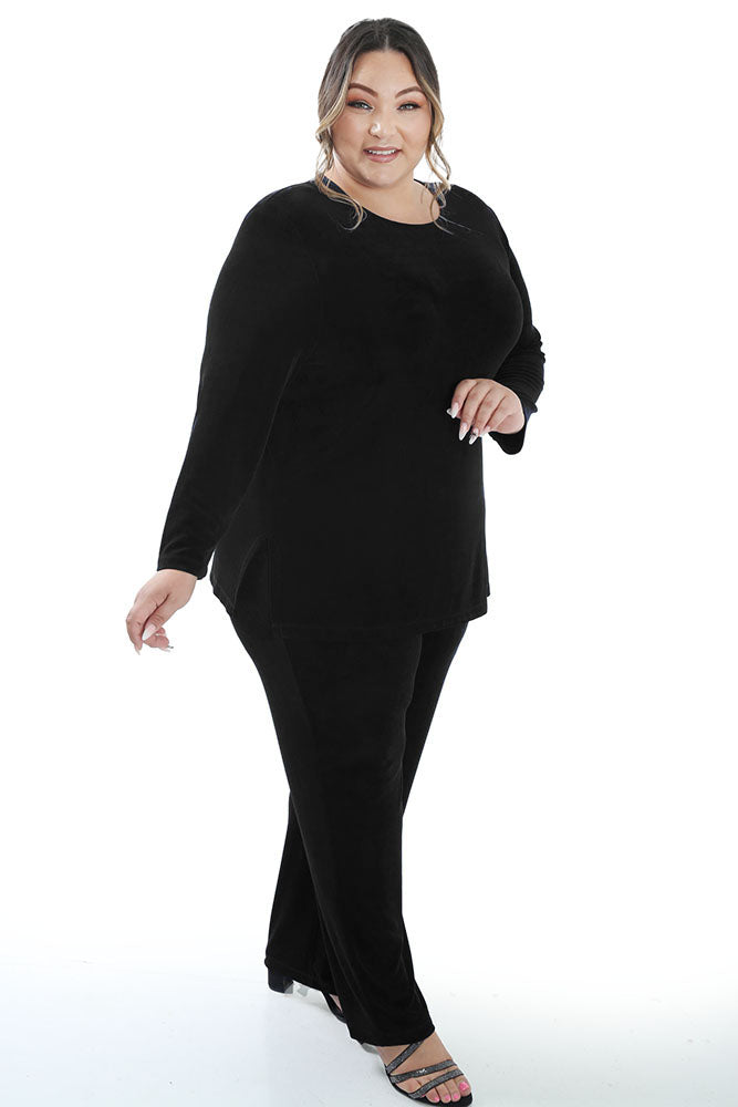Tops Vikki Vi Classic Black Long Sleeve Tunic