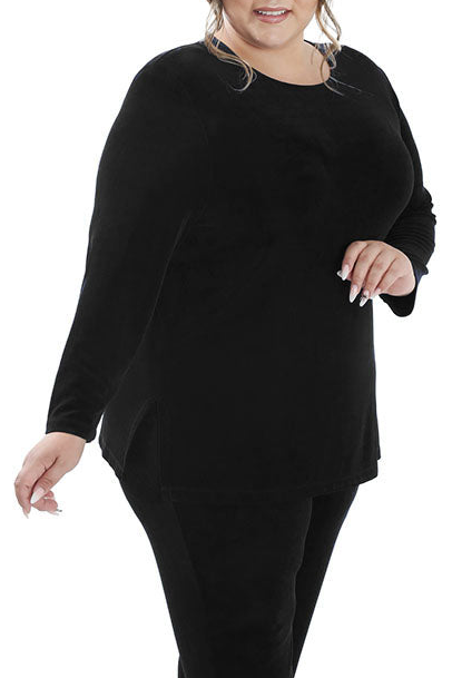 Tops Vikki Vi Classic Black Long Sleeve Tunic