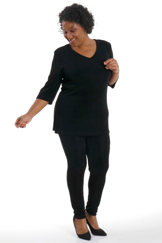 Pants Vikki Vi Classic Black Slim Leg Pant