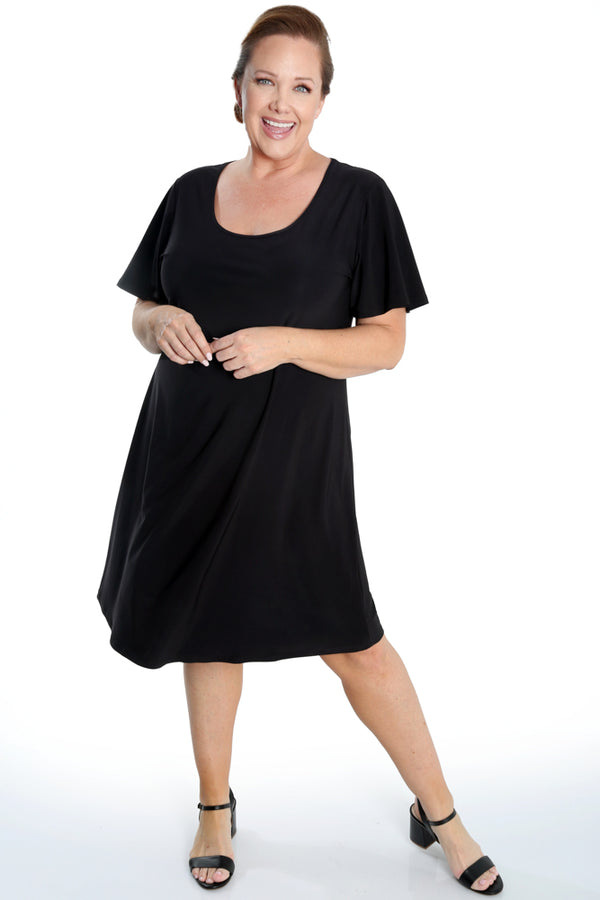 Vikki Vi Jersey Black T-Shirt Style Dress