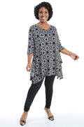 Vikki Vi Jersey Stage Geo Handkerchief Tunic