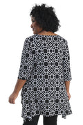 Vikki Vi Jersey Stage Geo Handkerchief Tunic
