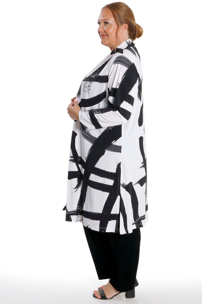 Jackets Vikki Vi Jersey Zen Long Sleeve Kimono Duster