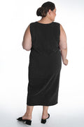 Vikki Vi Jersey Sparkle Black Tank Dress