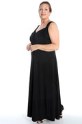 Vikki Vi Jersey Black Maxi Dress