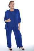 Vikki Vi Silky Classic Royal Petite Pull-On Pant