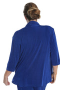 Vikki Vi Silky Classic Royal 3/4 Sleeve Kimono Jacket